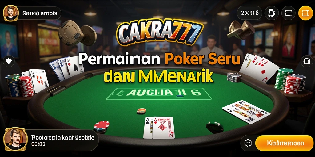 Tampilan utama gameplay Poker di CAKRA777 yang mendebarkan.