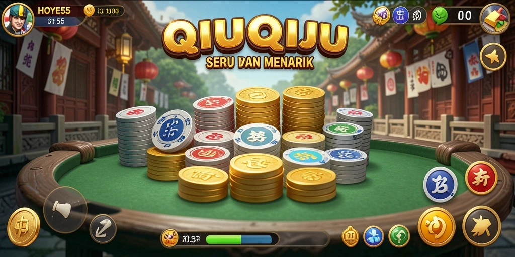 Tampilan gameplay seru dari HOYE55 saat bermain QiuQiu.