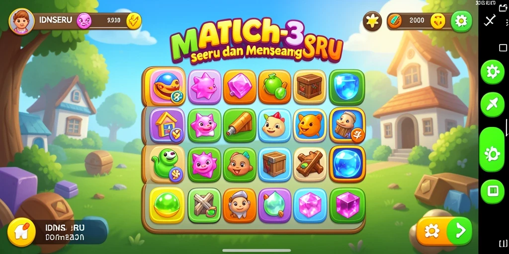 Gameplay seru dan menantang dalam IDNSERU dengan tampilan warna-warni.