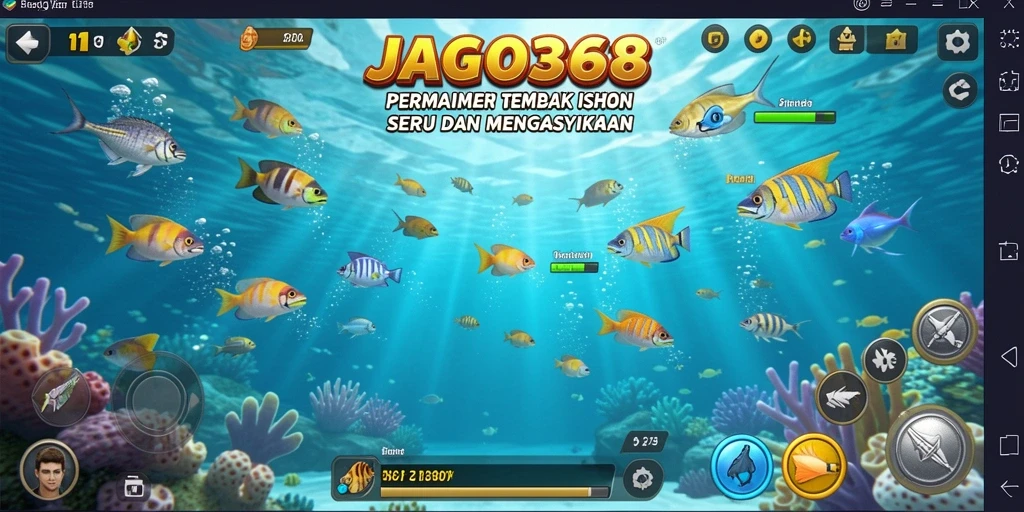 Tampilan menarik dari gameplay Tembak Ikan di JAGO368.