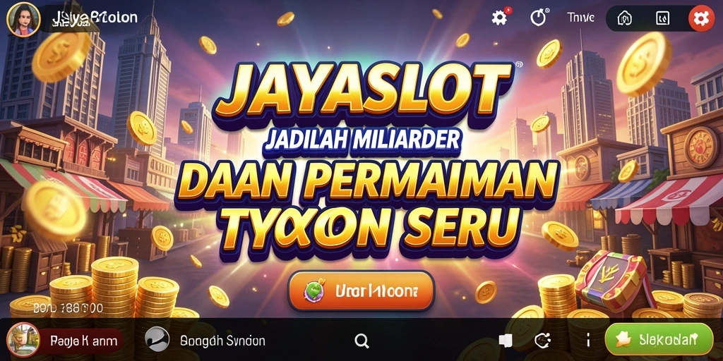 Tampilan gameplay Tycoon JAYASLOT yang menarik dan penuh warna.