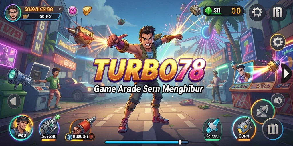 Tampilan gameplay menarik dan seru dari TURBO78.